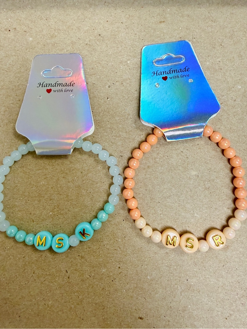 🪸 5 for $10 🪸 Teacher Name Initial Beaded Bracelets - Picture 5 of 8